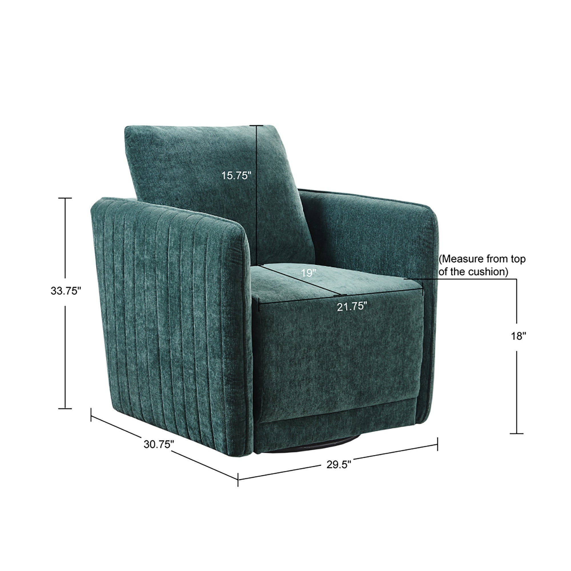 Green Velvet Swivel Chair