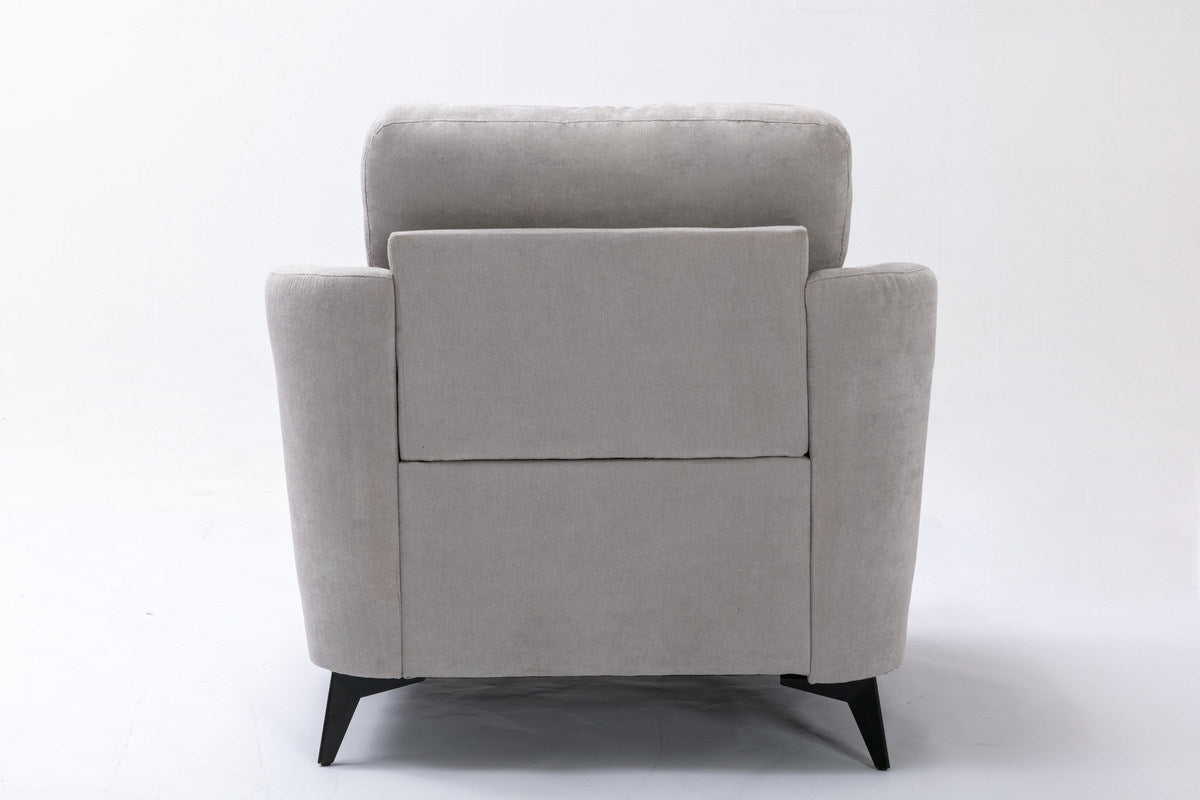 Armchair in Light Gray Fabric