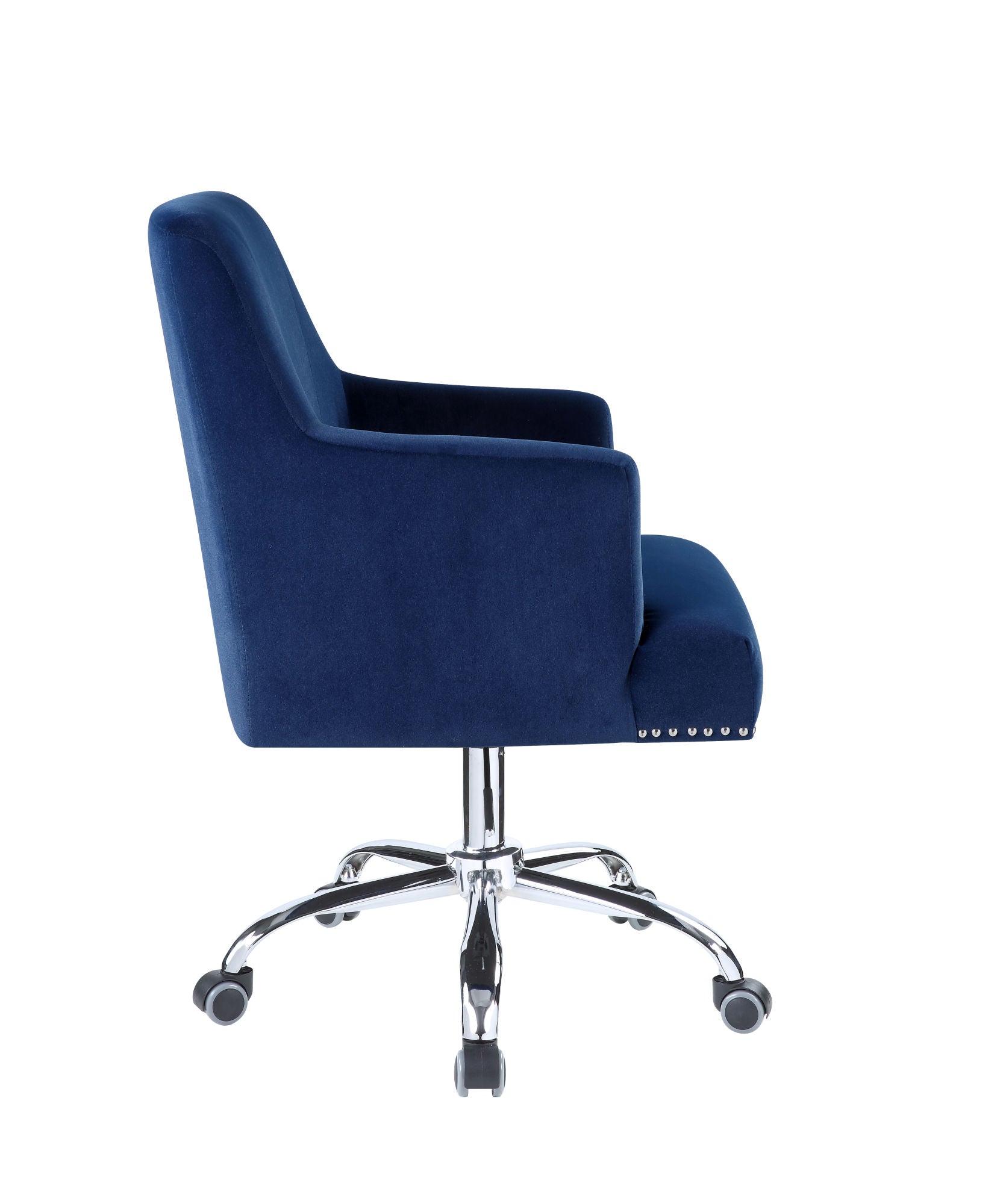 Office Chair in Blue Velvet