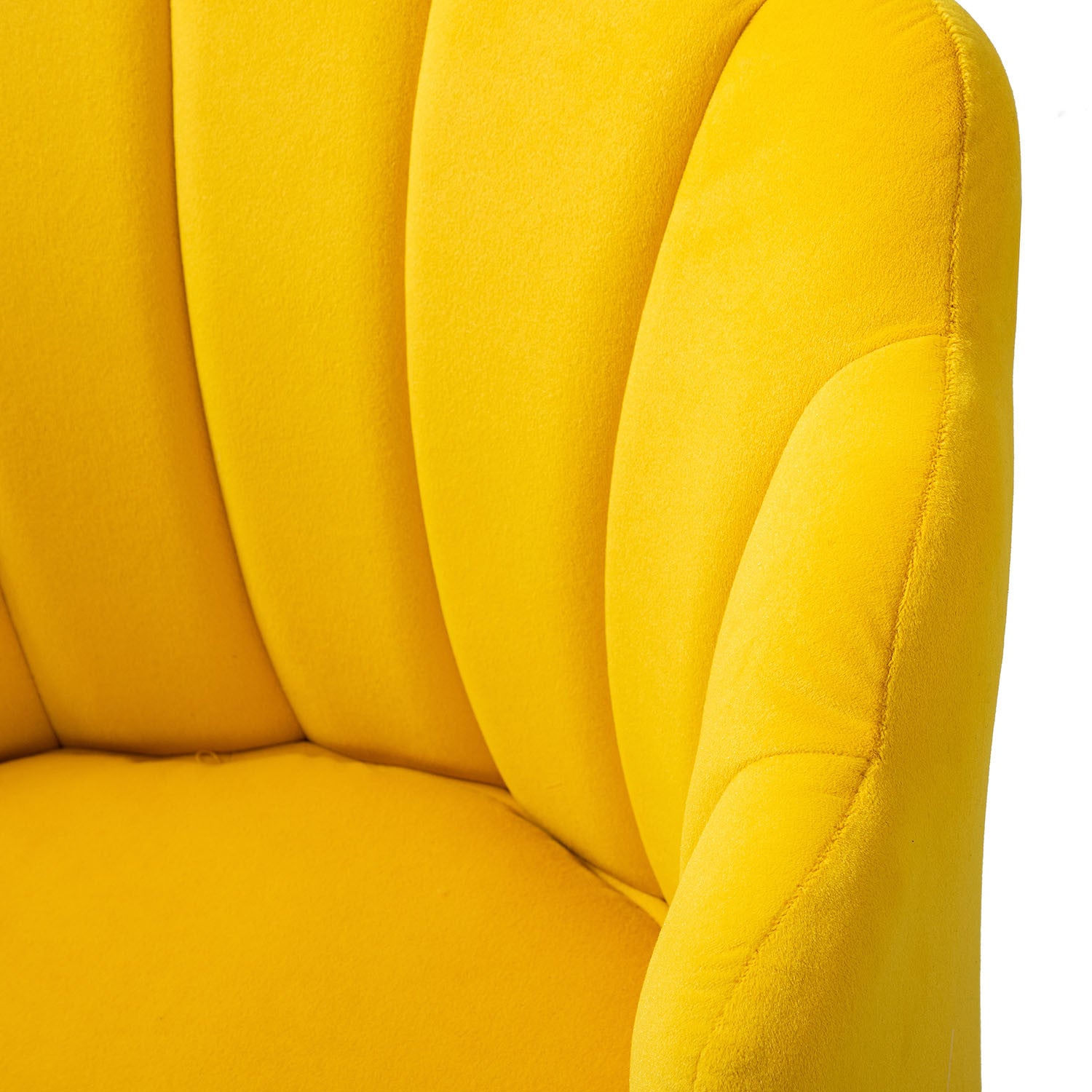 Office Chair in Yellow Velvet