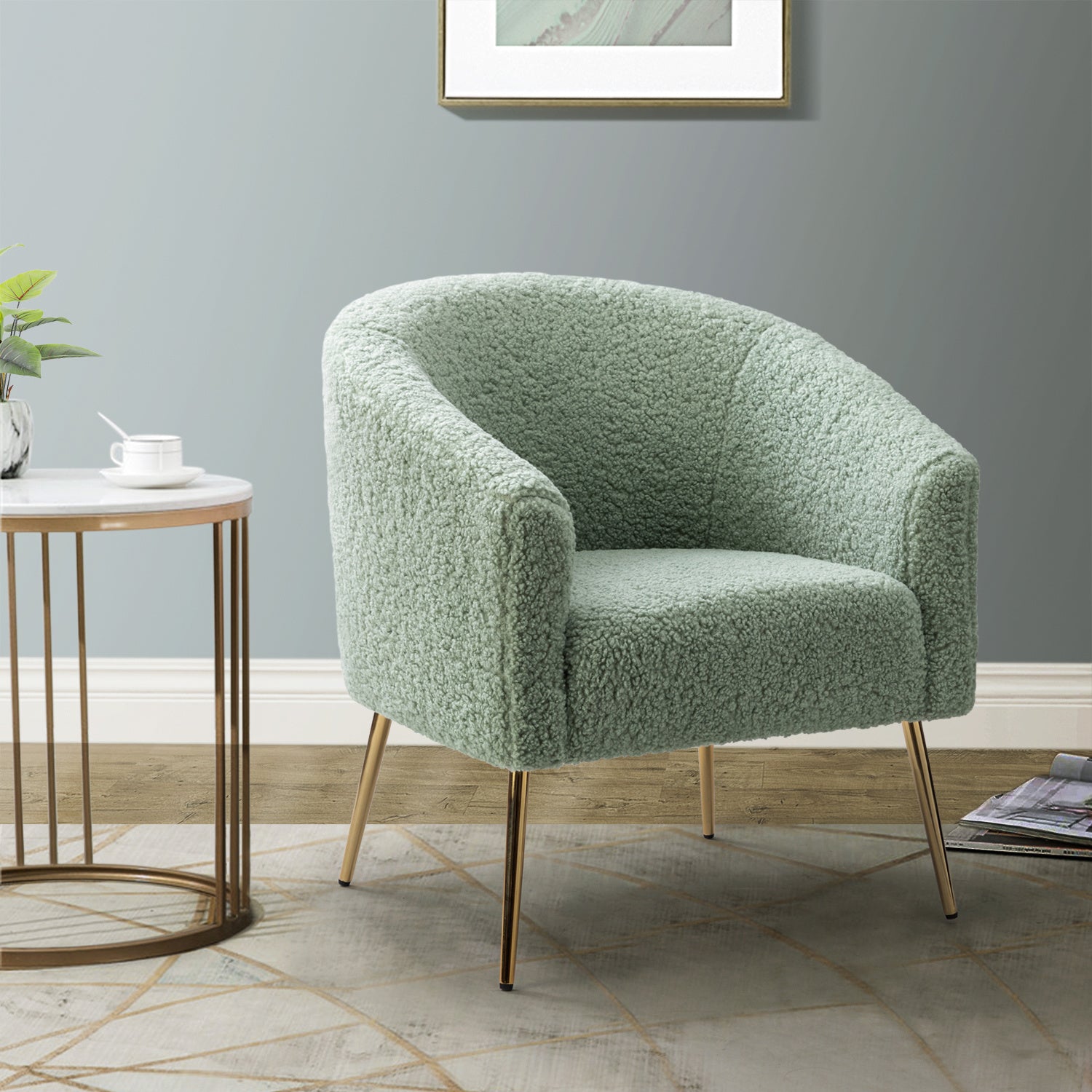 Armchair in Sage Fabric