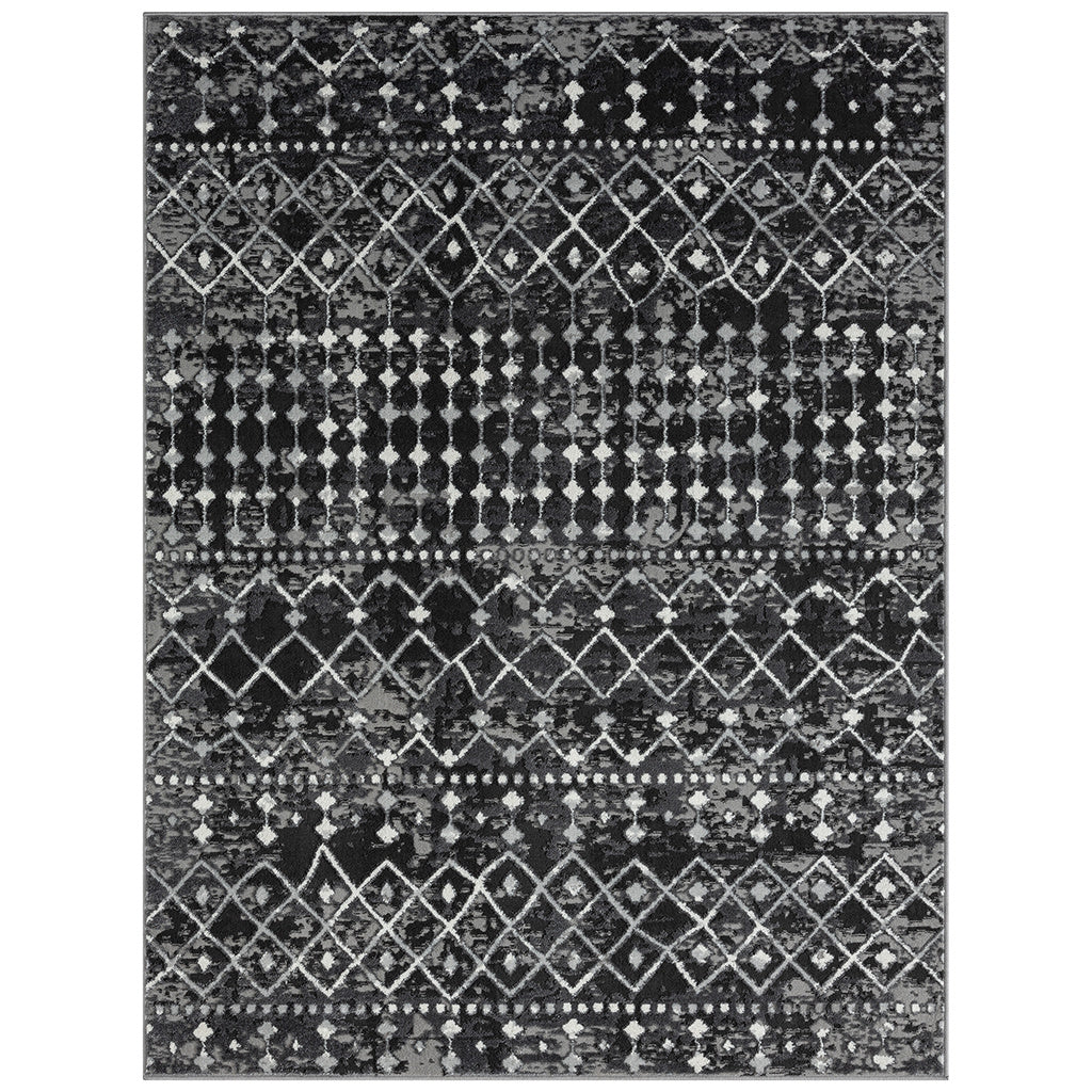 Moroccan Global Woven Area Rug 5x7'