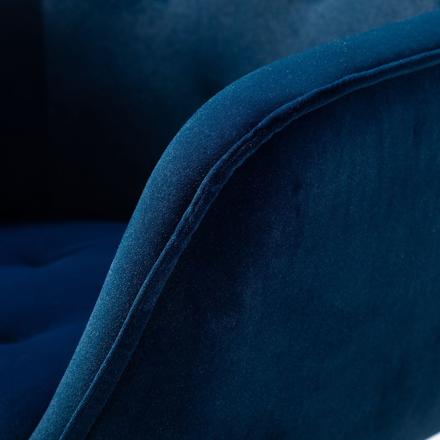 Office Chair in Blue Velvet