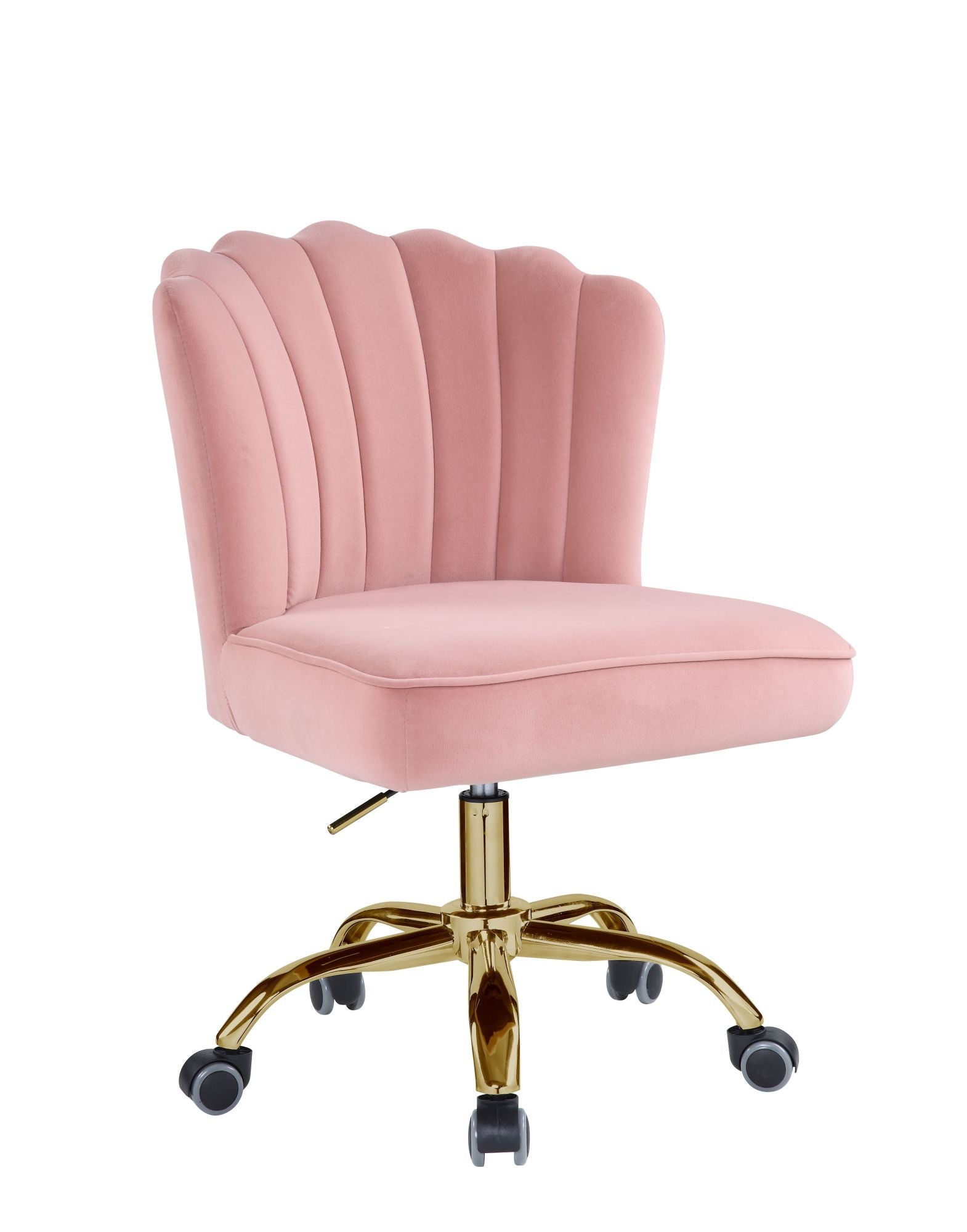 Office Chair in Dark Peach Pink Velvet