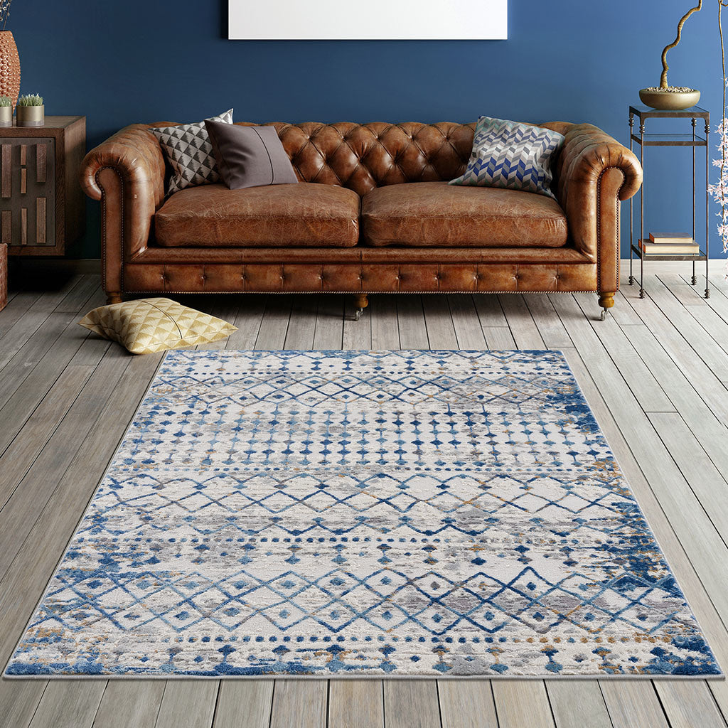 Moroccan Global Woven Area Rug 6x9'