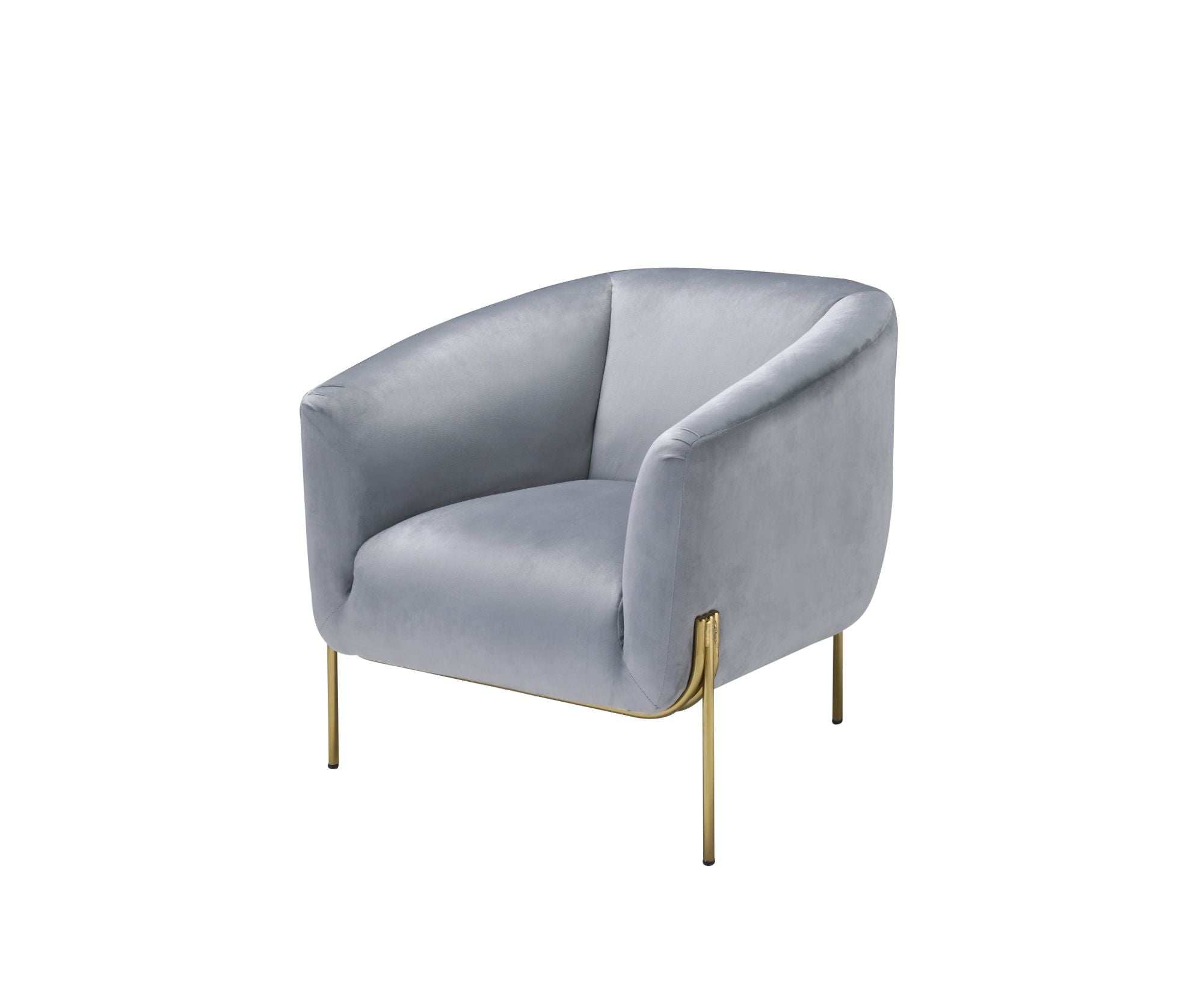 Armchair in Gray Velvet